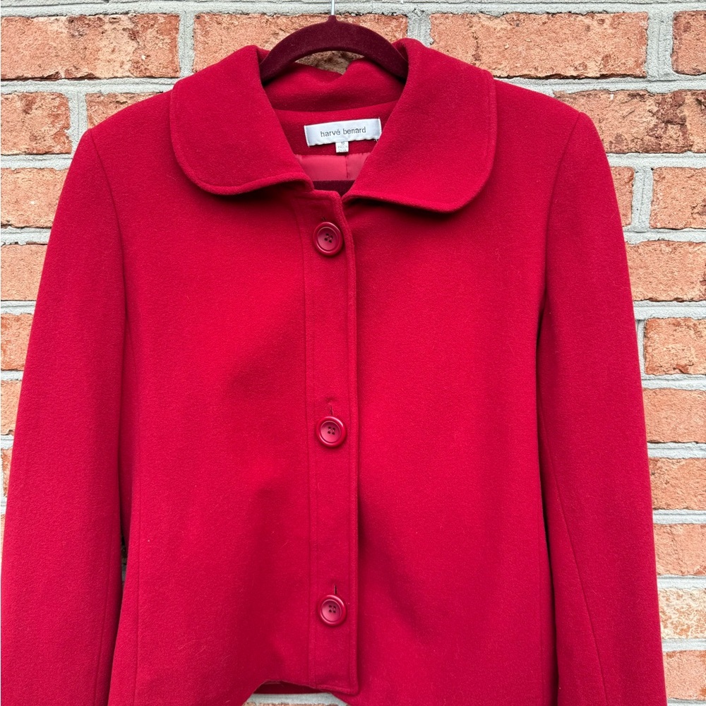 Harve Benard Women's Red Pea Coat